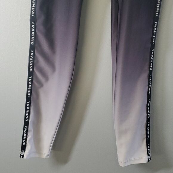 Forever 21 pants women's size xs x-small black gey white ombre yoga side stripe - Picture 5 of 16
